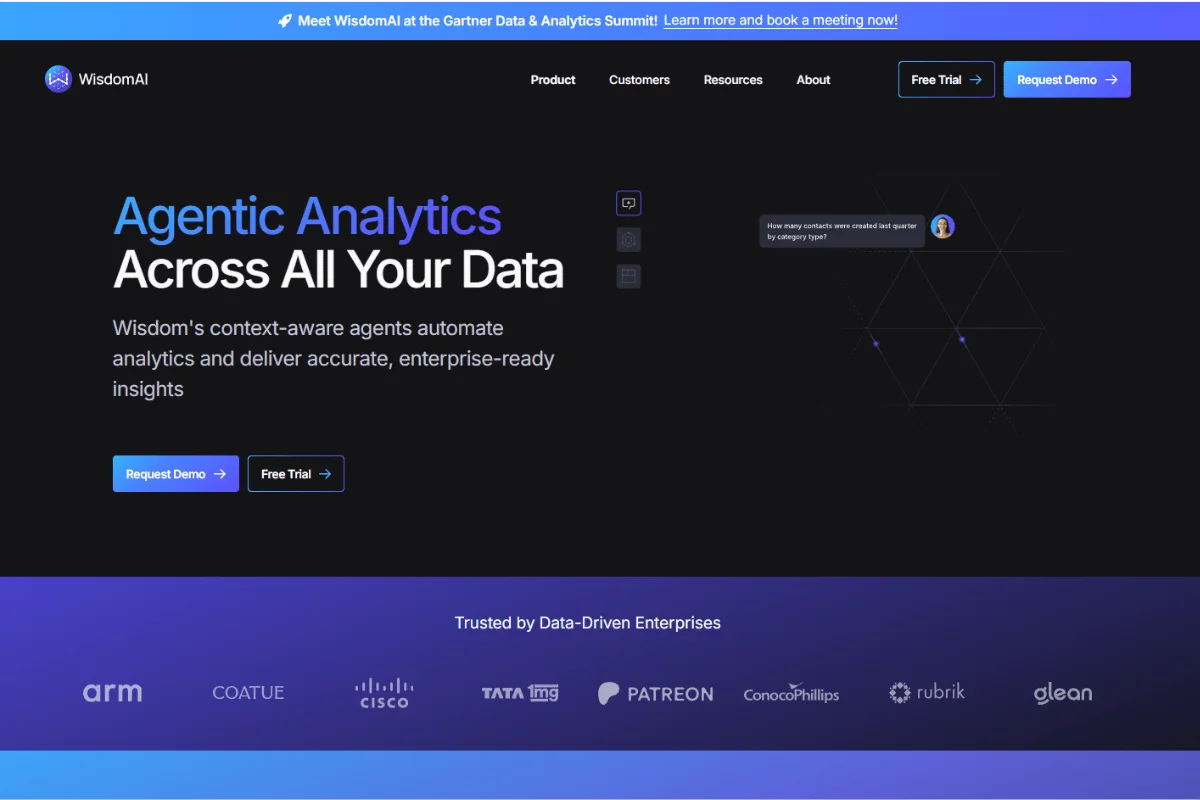 Wisdom AI Homepage