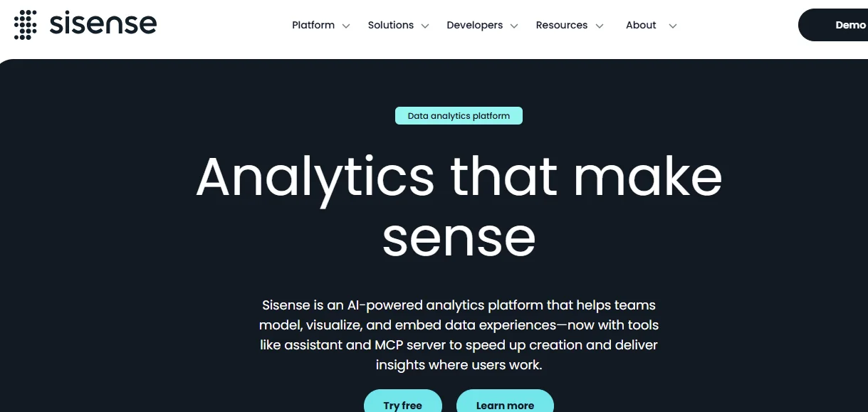 Sisense Homepage