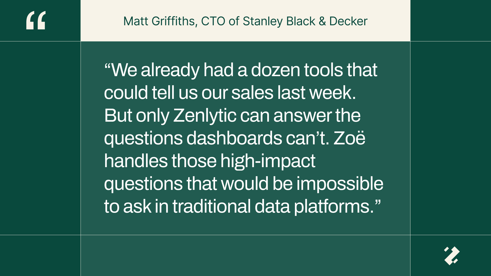 Matt Griffiths, CTO of Stanley Black & Decker quote